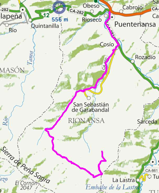 mapa route 29