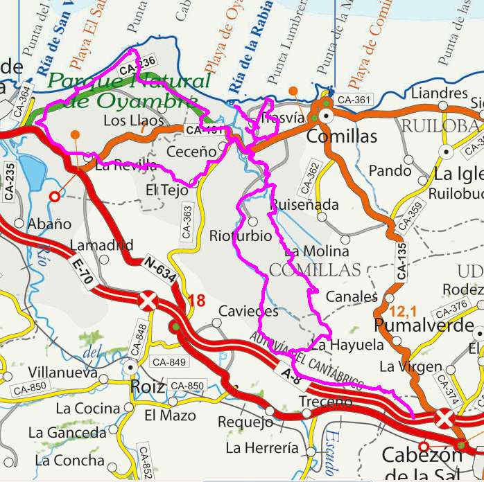 route 30 mapa