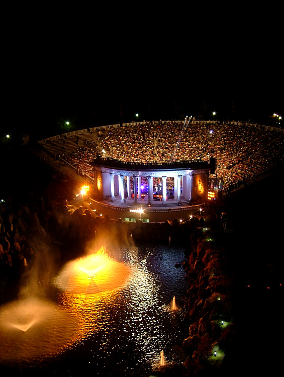 Amphitheater at night