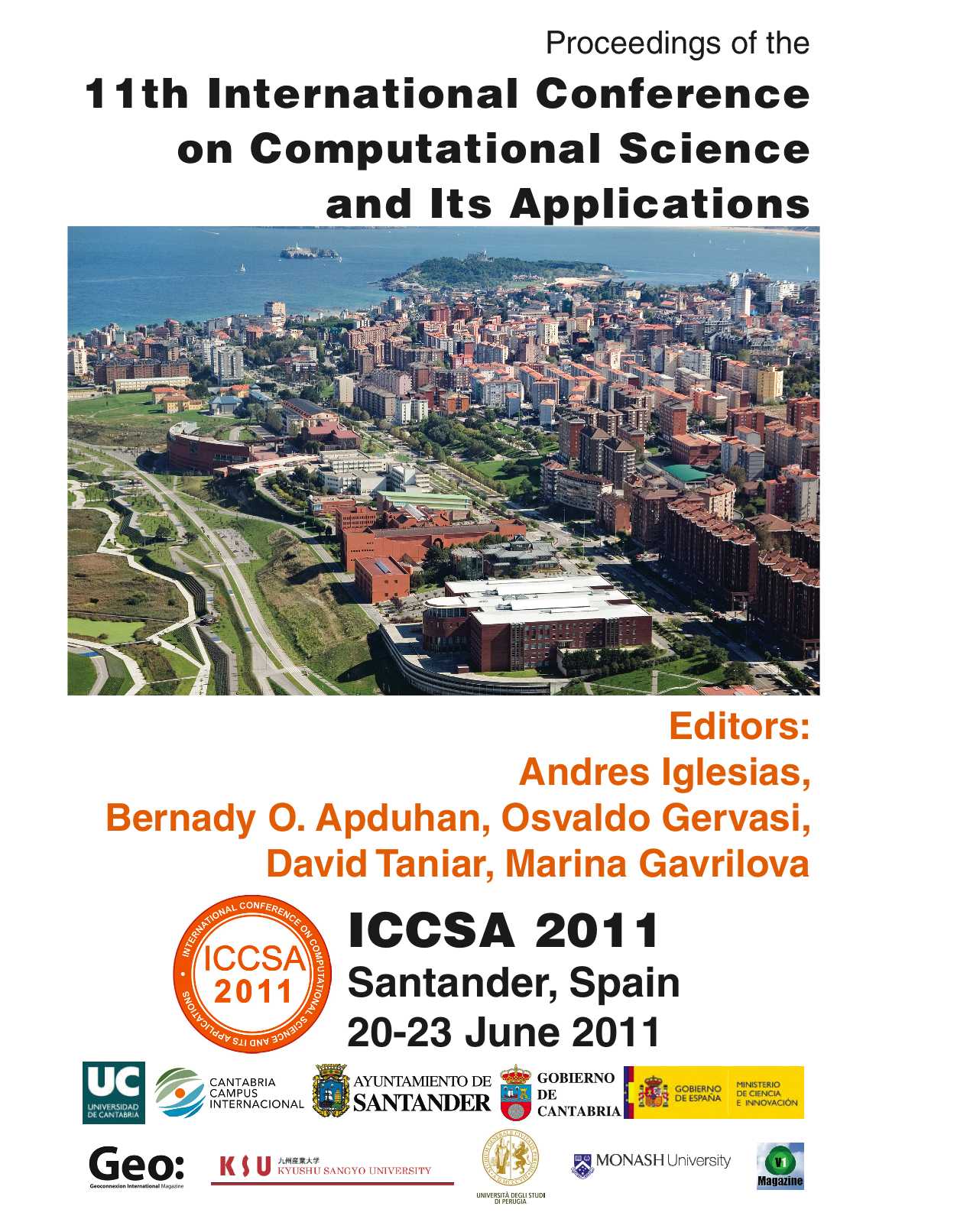 ICCSA 2011 Cover