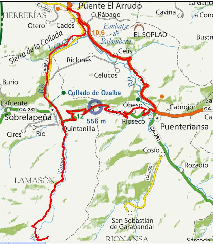 mapa route 17
